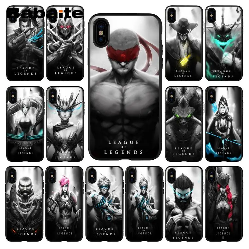 

Babaite League of Legends lol Hero Colorful Cute Phone Accessories Case for iPhone 8 7 6 6S Plus 5 5S SE XR X XS MAX Coque Shell
