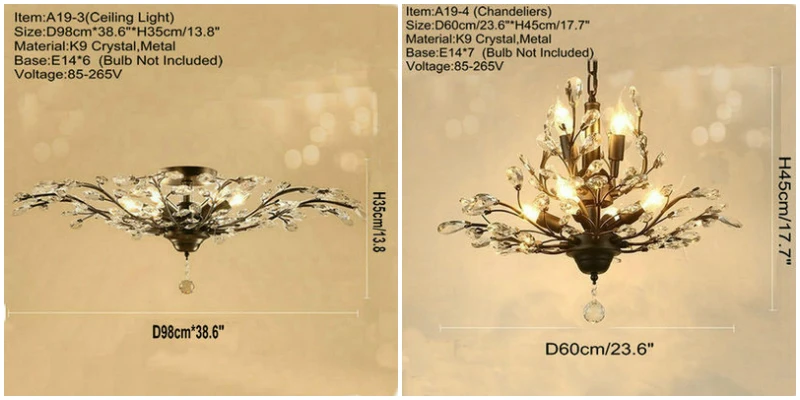 4 5 6 Lights Ceilling Light 7 8 9 Lights Chandelier Lighting Modern Home Decor Led Crystal Lamp Lustre Cristal E14 Crystal Lamps16