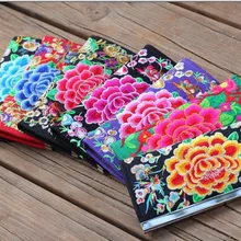 Творческий подарок прекрасная леди вышитые цветок денежное дерево Этническая бумажник клип девушка деньги держатель для карт Женская мода кошелек