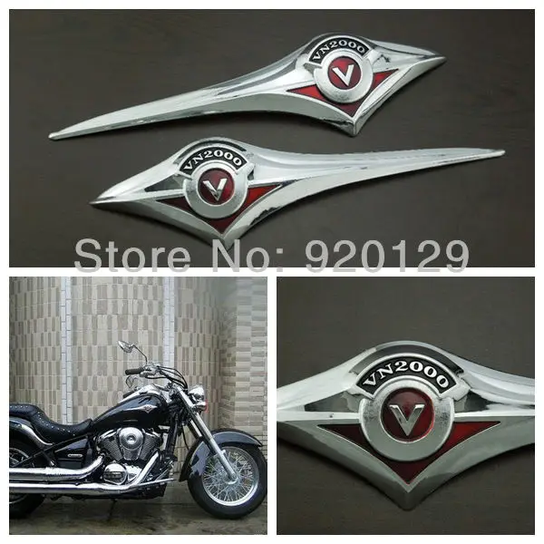 Motorcycle Chrome Plastic Gas Tank Emblem Badge Decal for Kawasaki