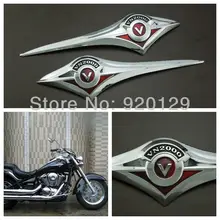 Motorcycle Chrome Plastic Gas Tank Emblem Badge Decal for Kawasaki Vulcan VN 2000 Classic
