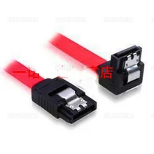 10pcs- 500pcs Sata Data Cable Line One Straight One Elbow 90 Degree With Shrapnel Hard Disk Connecting Wire 20cm
