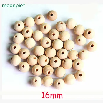 

150pcs 16mm natural Round wood baby teether spacer beads,baby nursing beads, natural ball wood bead organic beading DIY WC030