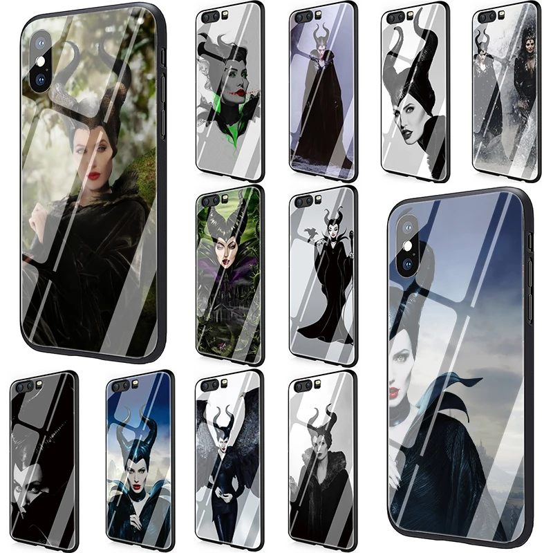 

Maleficent Tempered Glass phone case for Huawei Y6 Y9 Honor 7A 8X 9 10 Mate 20 P10 P20 P30 Lite Pro P Smart