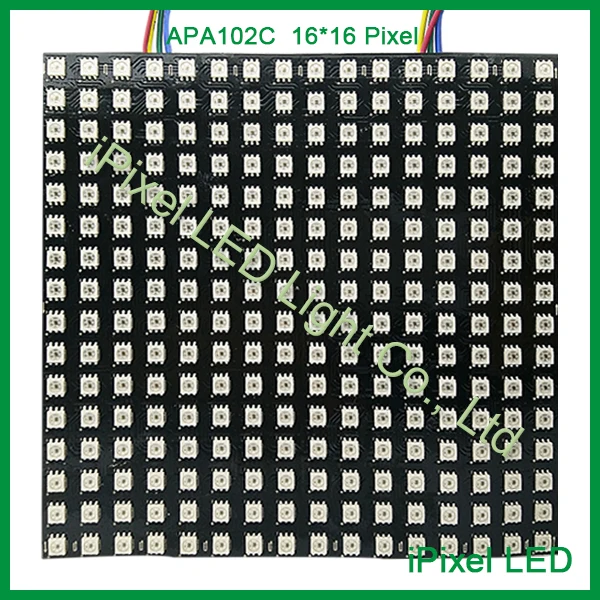 Модифицируемый светодиодный дисплей 16x16 apa102 rgb smd 5050 светодиодная точечная