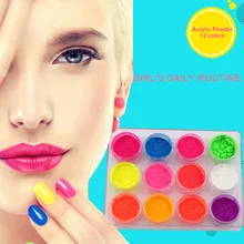 

12colors/set 1g Neon Pigment Powder Ombre Neon Pigments Gradient Nail Neon Powder Gradient Pigments Dust Nail Art Decoration