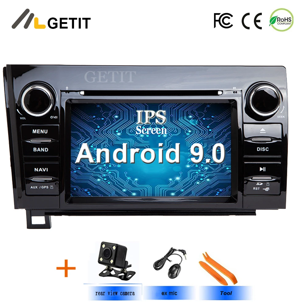 Flash Deal Android 9.0 Car DVD Player for Toyota Tundra 2007-2015 Sequoia with Radio WiFi Bluetooth GPS 7