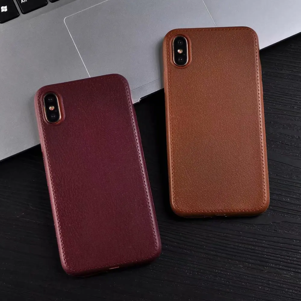 Чехол для телефона из искусственной кожи iphone 7 8 6 6s plus мягкий черный чехол ТПУ X XS MAX