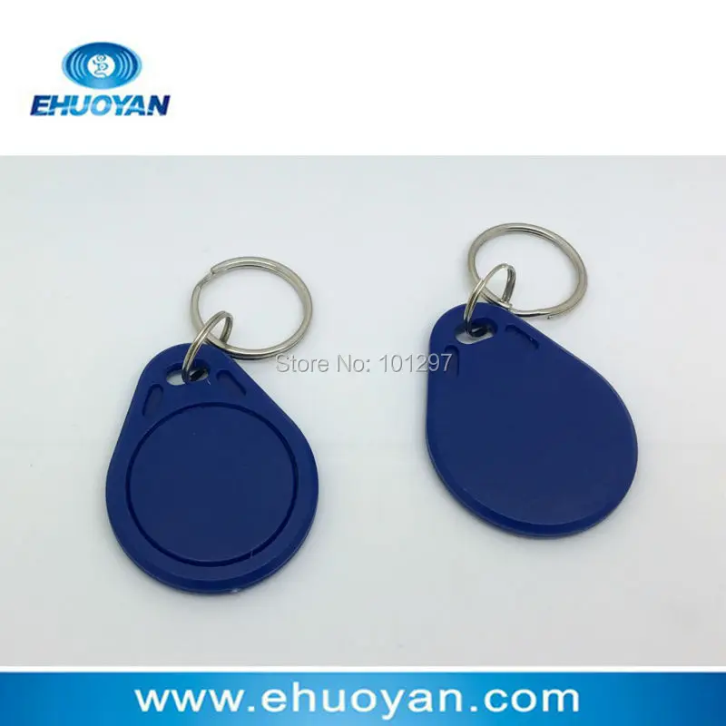 100 шт./лот rfid Брелки 13 56 МГц ISO 14443A M1 1K S50 совместимый FM11RF08 синий цвет|keyfob| |