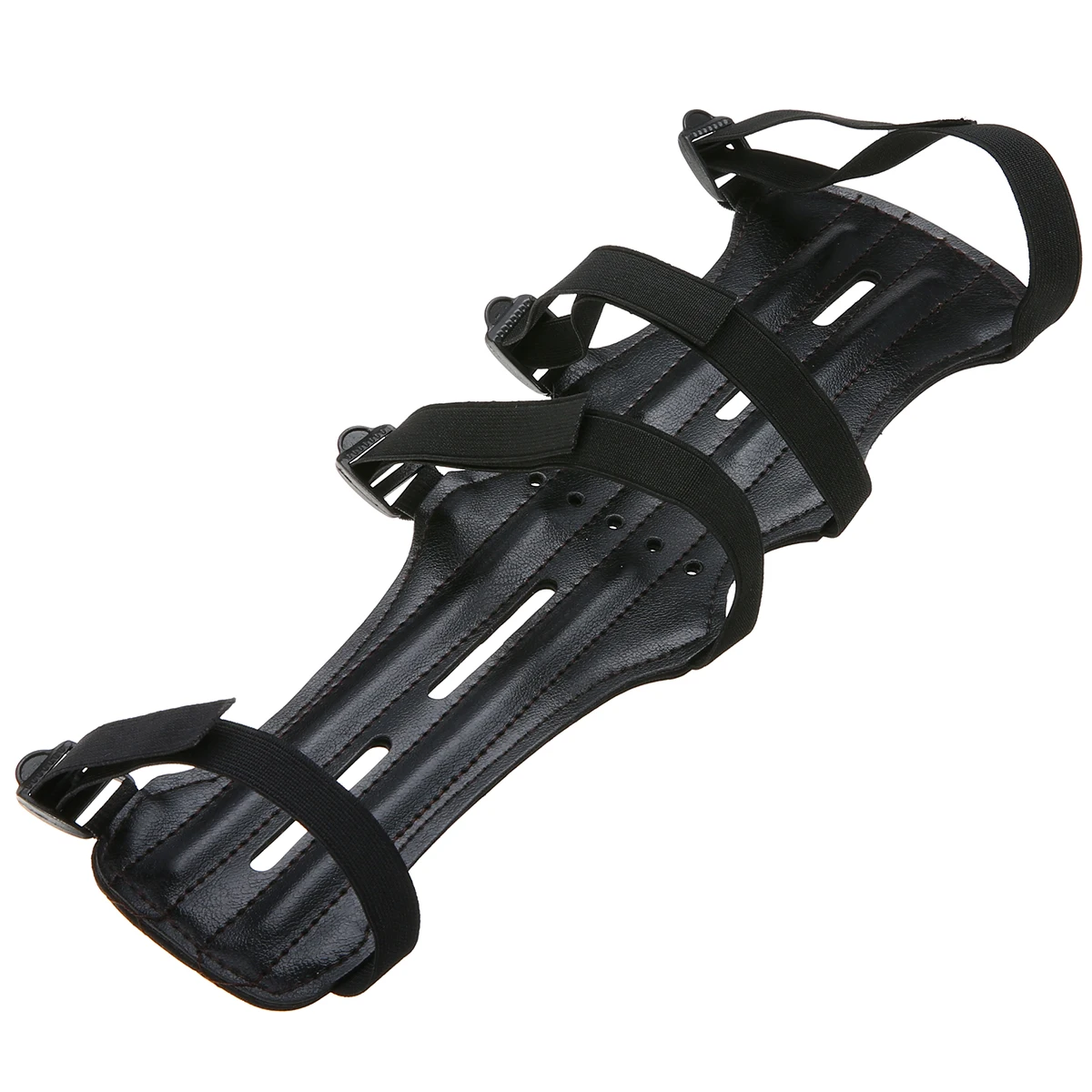 4 Adjustable PU leather Straps Archery Arm Guard Shooting Bow String Arm Protector Gear for Outdoor Hunting Protection