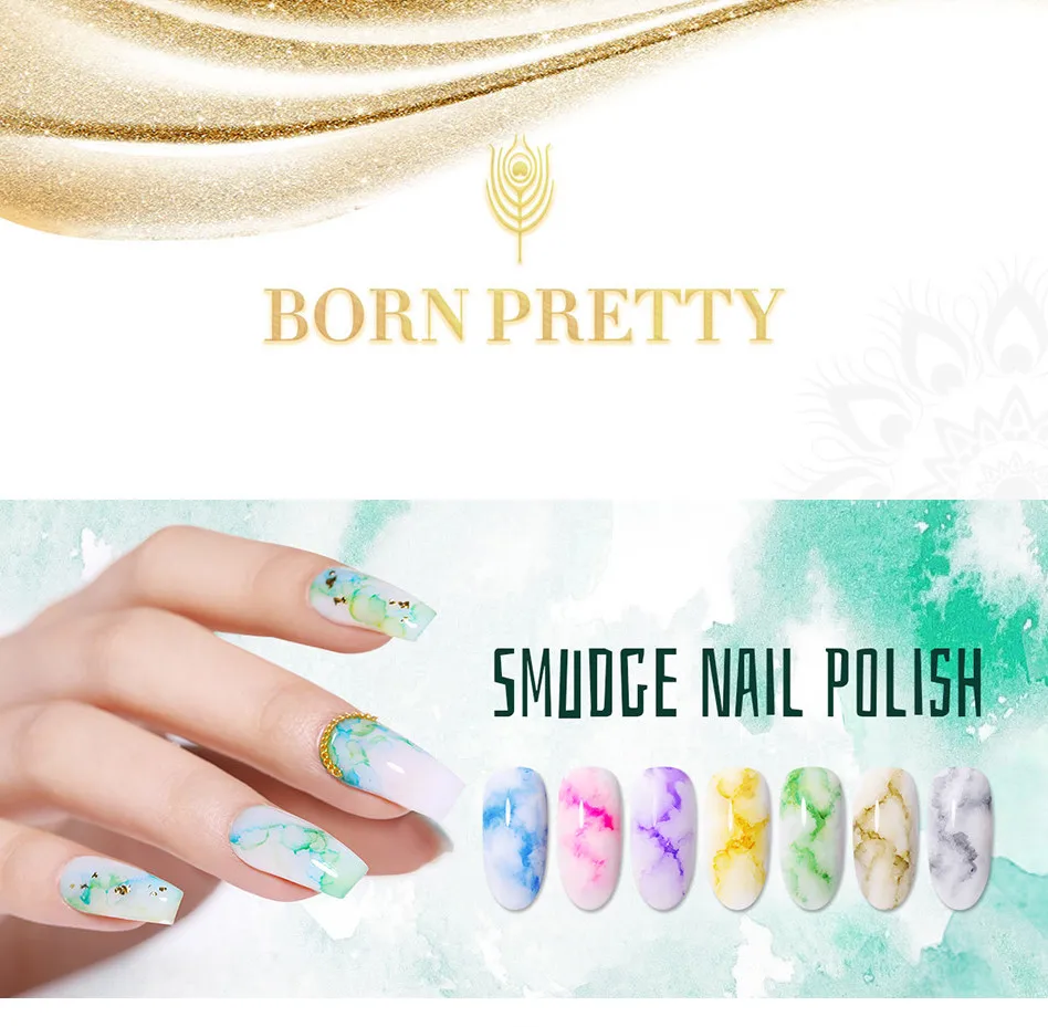 BORN PRETTY лак для ногтей с акварельными чернилами 6 мл Smuoce Blossom лак для ногтей долговечный DIY Дизайн Маникюр