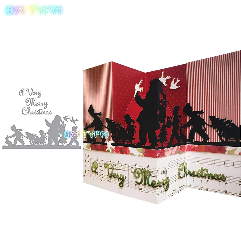 

BM Santa Claus Parade Metal cutting dies new 2018 DIY Scrapbooking album Decorative Embossing Hand-on Paper Cards