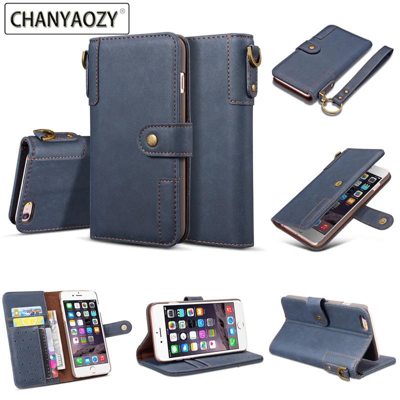 

Leather wallet phone case for iphone 5 5S SE 6 6S 7 8 plus X XS XR MAX phone panel bracket double deck Bank card slot flip cover