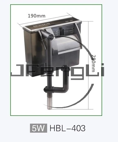 SUNSUN подвесной внешний 3 в 1 HBL фильтр водный водопад с насосом оборудование кислородный насос водные черепахи аквариумные рыбки - Цвет: HBL 403