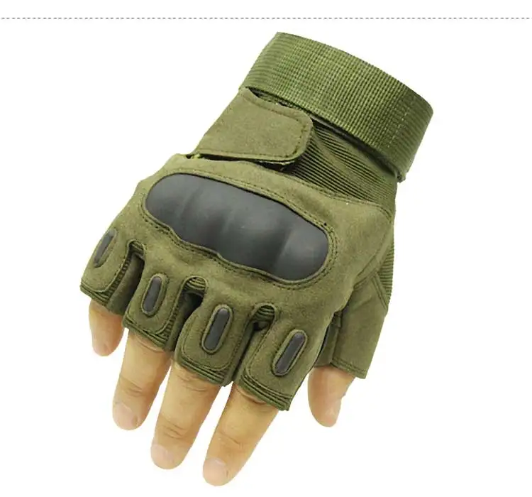 Военные перчатки без пальцев с твердыми костяшками с обрезанными пальцами тактические перчатки армейские Пейнтбол страйкбол снаряжение для стрельбы Пешие прогулки велосипедные перчатки