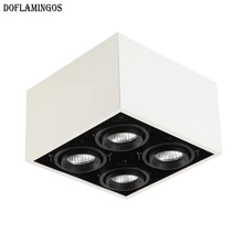 Модная белая черная сетка светодиодная решетка освещения 5 Вт/12 Вт MR16* 4 потолочный светильник без отверстий