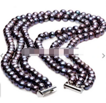 

ddh001930 triple strands8-9mm tahitian black red pearl necklace 28% Discount