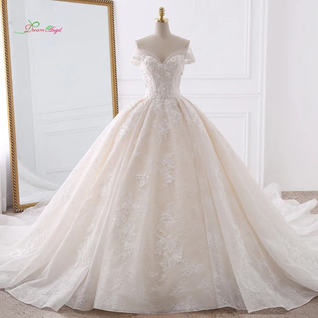 Dream Angel Sexy Sweetheart Lace Ball Gown Wedding Dresses 2018 ...