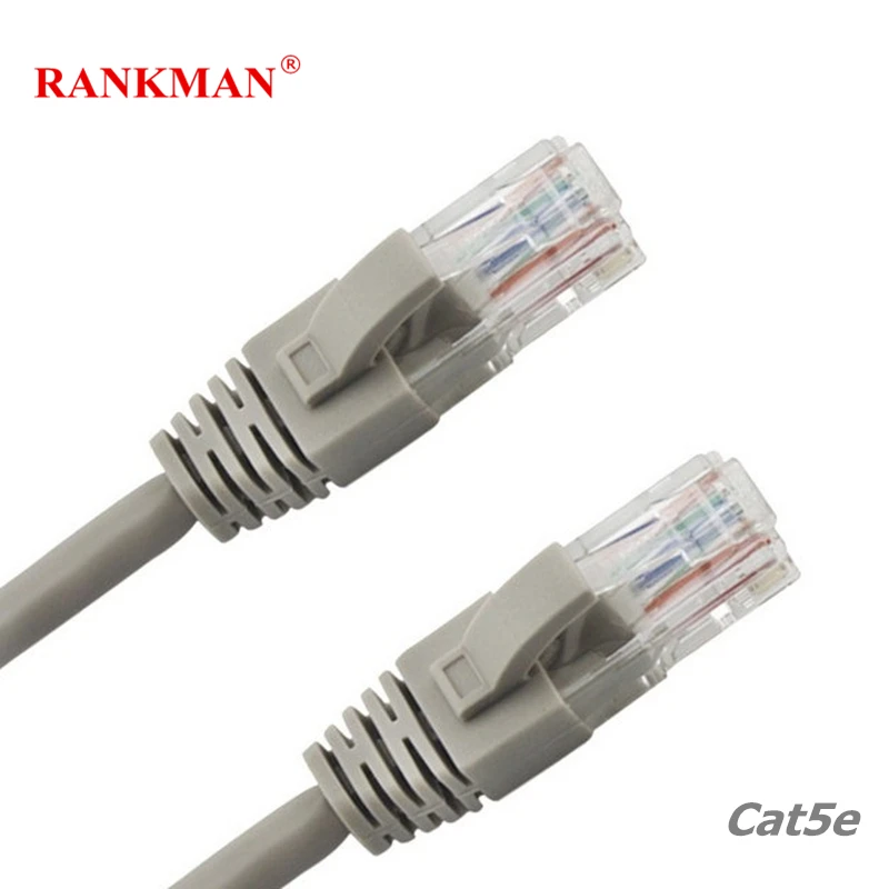 Rankman Lan Cable UTP RJ45 Cat5e Network Cable Ethernet Patch Cord for Router PC 1/2/3/5m Rankman Lan Cable UTP RJ45 Cat5e Network Cable Ethernet Patch Cord for Router PC 1/2/3/5m