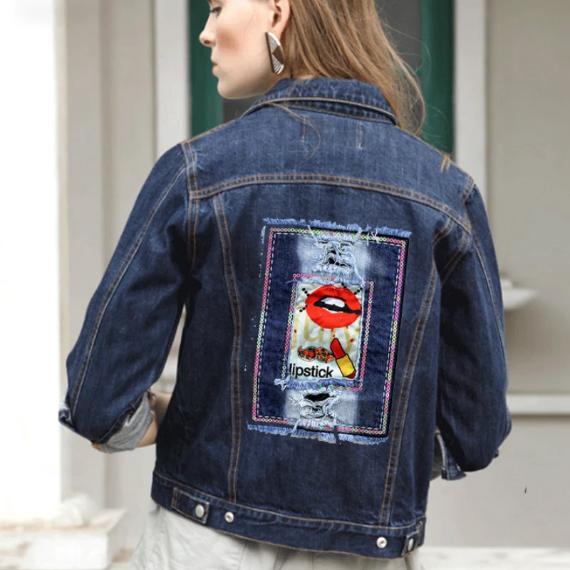 how to sew patches on a jean jacket
