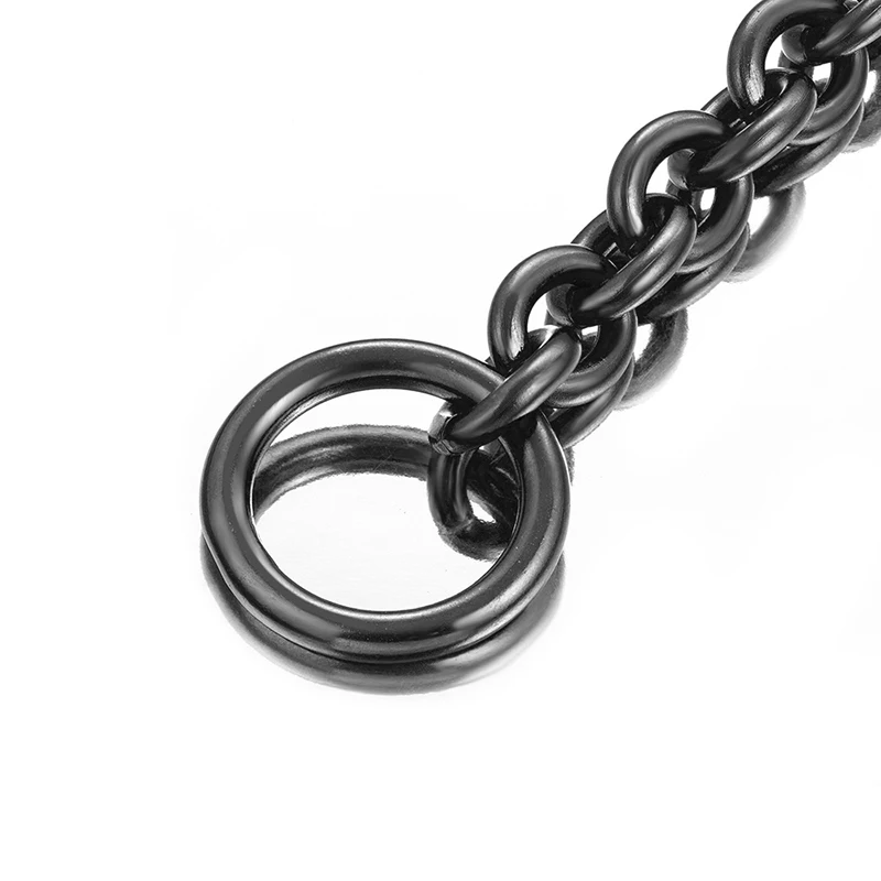 15MMFashion Heavy 316L Stainless Steel Silver Color/Gold/Black Dog Oval Rolo Link Chain Pet Collar Choker Necklace12-32