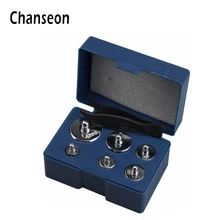 Chanseon 6 шт./компл. комплекты для калибровки 200 г Грамм точность калибровки ювелирные изделия груз для весов набор для коррекции 100 г, 50 г, 20 г, 10 г, 5 г