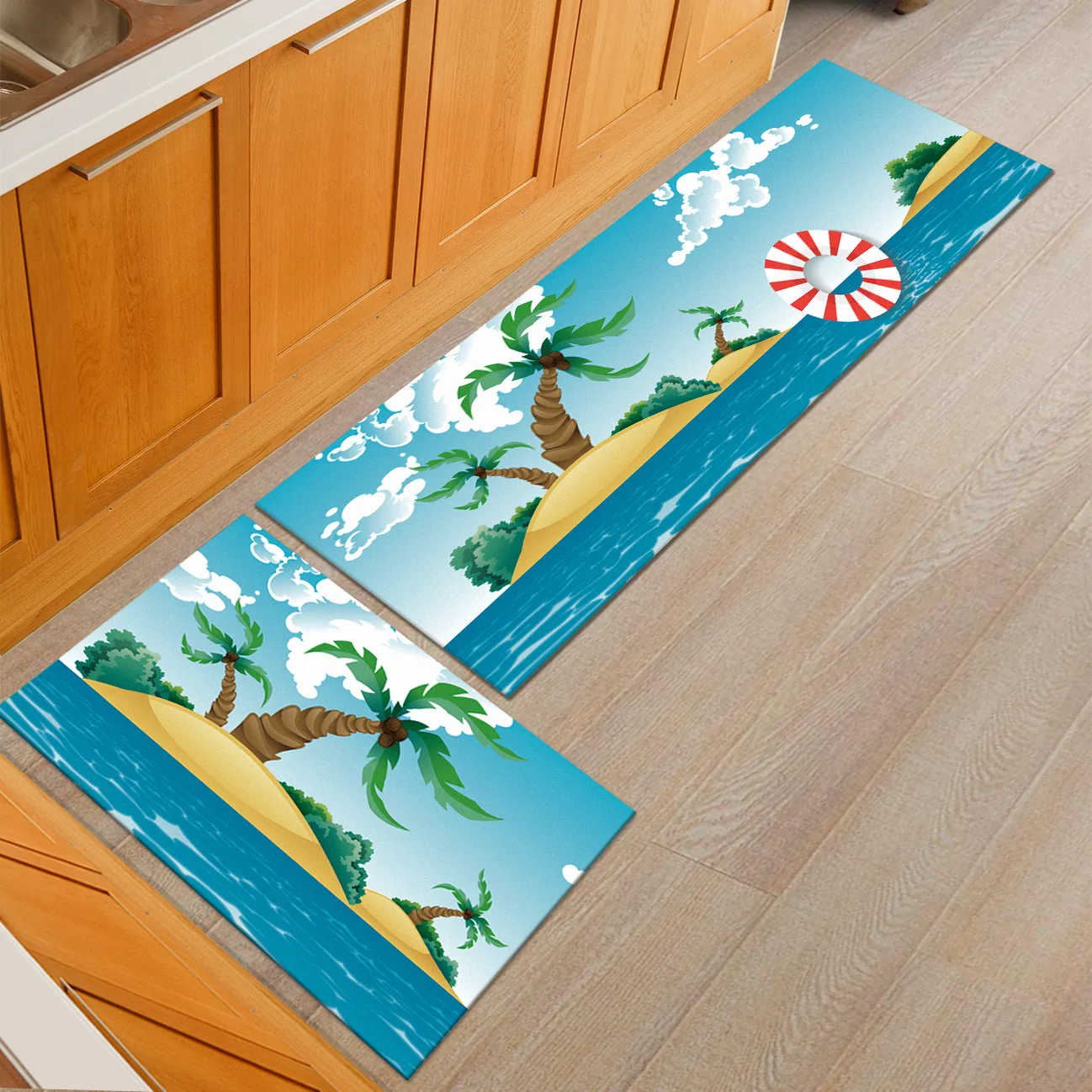 Zeegle современный ковер для гостиной журнальный столик Коврик Нескользящие Коврики для кухни ковры для спальни прикроватные коврики коврик для ванной комнаты - Цвет: Coconut trees
