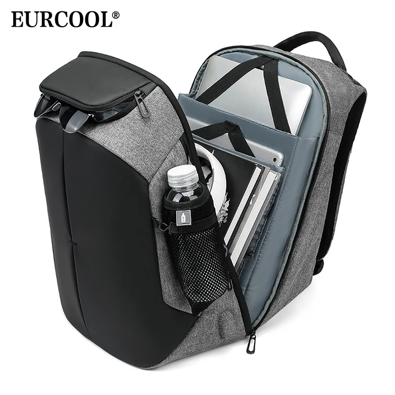 EURCOOL Male Travel Backpack Multifunction Large Capacity Bags USB
