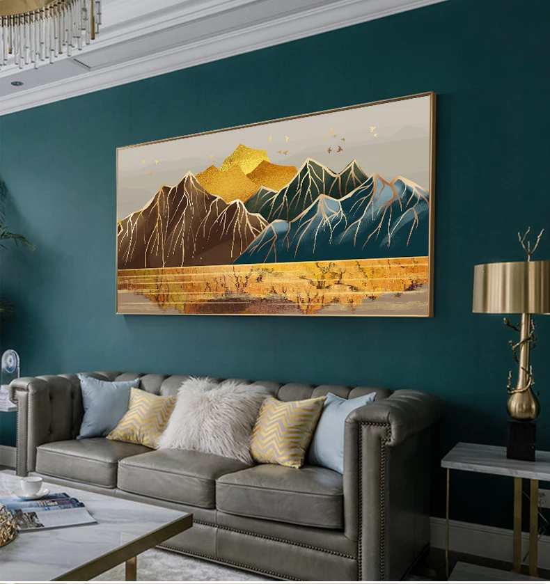 Splendid Mountains Landscape Canvas Painting Art Print Living Room Wall Decor US