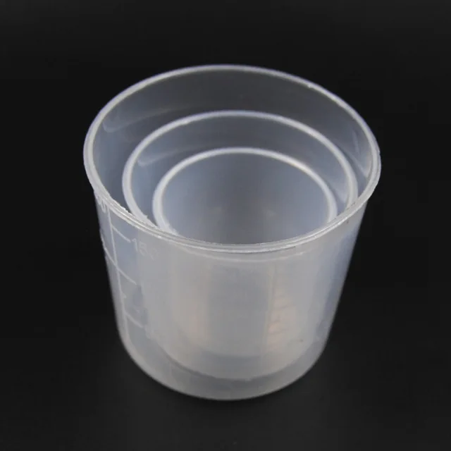 

3PCS/Set 200ml 100ml 50ml Small Plastic Glue Mixing Cup Bait Mix Measuring Cups Kit for Carp Fishing