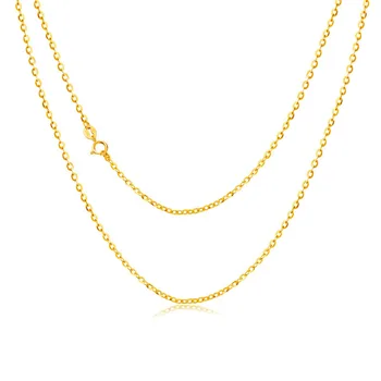 

ANI 18K Yellow Gold (AU750) Chain Necklace for Women Engagement Fine Jewelry O Letter Chain for Pendant 16 inches or 18 inches