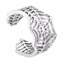  Kinitial Bat Rings Handmade Spider Web Animal Tail Puzzle Jewelry Open Adjustable Encircle Ring Wholesale Bijoux 