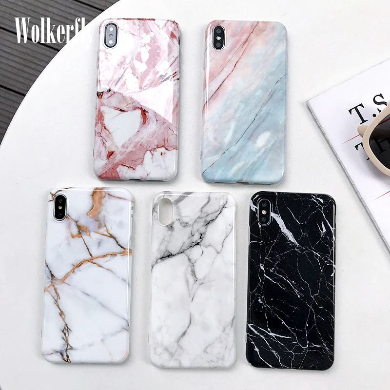 Чехол для Huawei P20 Lite гладкий силиконовый чехол с мрамором P30 Pro Mate 20 из ТПУ