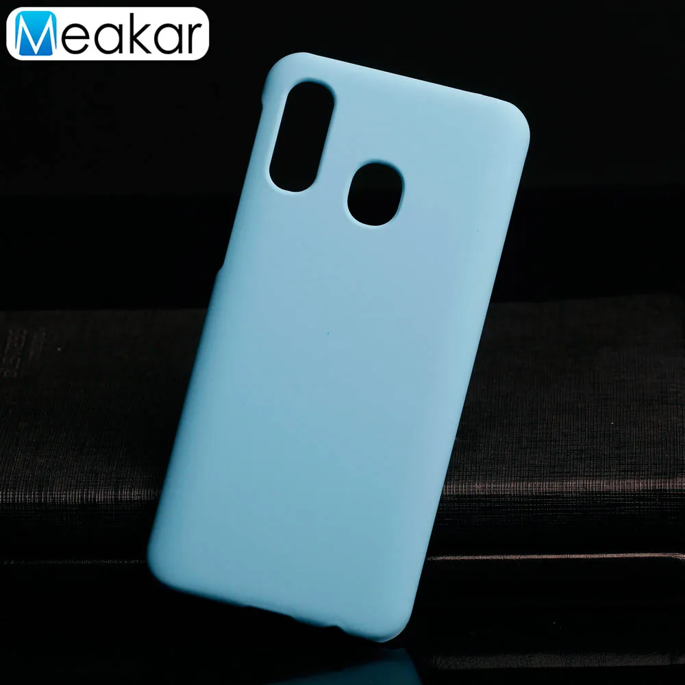 Матовая Пластик Coque 6.2For samsung Galaxy A40 чехол для samsung Galaxy A40 A40S A405F телефона чехол-лента на заднюю панель - Цвет: Sky Blue