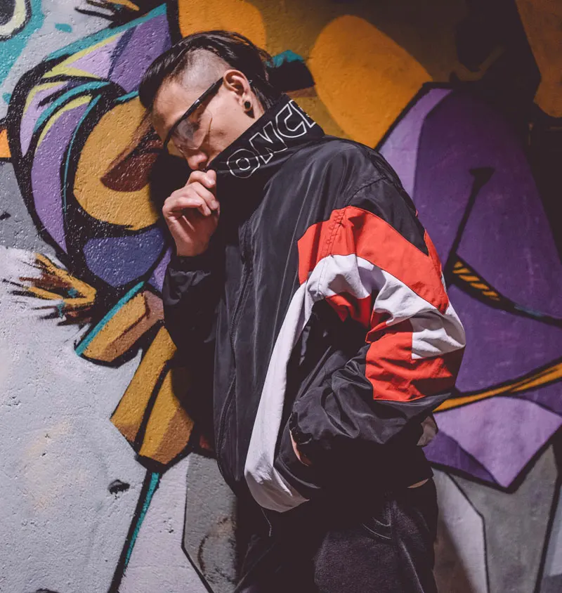 Vintage Color Block Zip Up Jackets 2