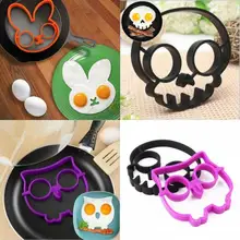 Omelette Mold Silicone Smile Face Rabbit Owl Shape Egg Fired Mold DIY Breakfast Egg Pancake Cooker Home Kitchen Gadget Egg Tools induction cooker octopus balls bbq machine egg waffle quail egg mold