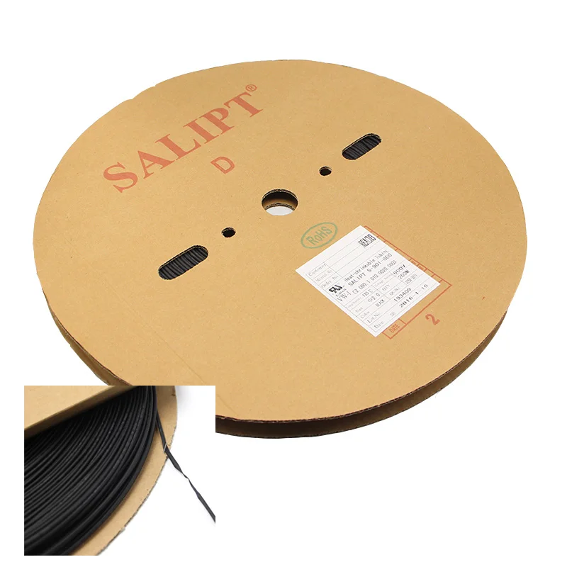 Диаметр: 1 мм термоусадочная трубка Sleeving Black для изоляции провода|wire sleeve|black heat shrink