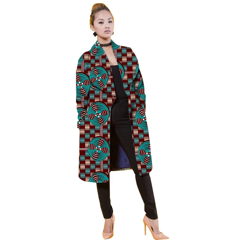 Женская куртка, повседневные африканские пальто, Тренч, Дашики, пальто, принт, костюм из батика, Женская африканская одежда, ветровка, на заказ
