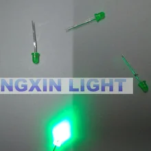 1000 шт. F3 3 мм супер зеленый круглый сверхяркий светодиодный светильник светодиодный рассеянный 520-535nm нефритовый зеленый