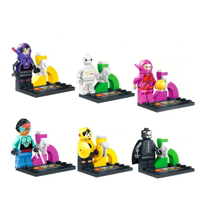 

New Legoing Big Hero 6 baymax learning & education blocks Assemble Minifigure Building Block Enlighten Bricks Toys for Boy Gift