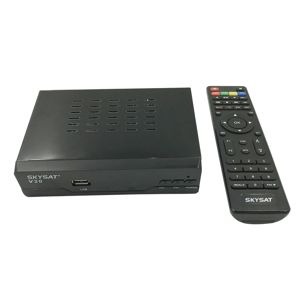 SKYSAT V20 DVB-S2 Satellite Receiver H.265 HEVC no iks,no sks LAN Support CCam Mgcam IPTV M3u Youtube Autoroll Powervu Biss