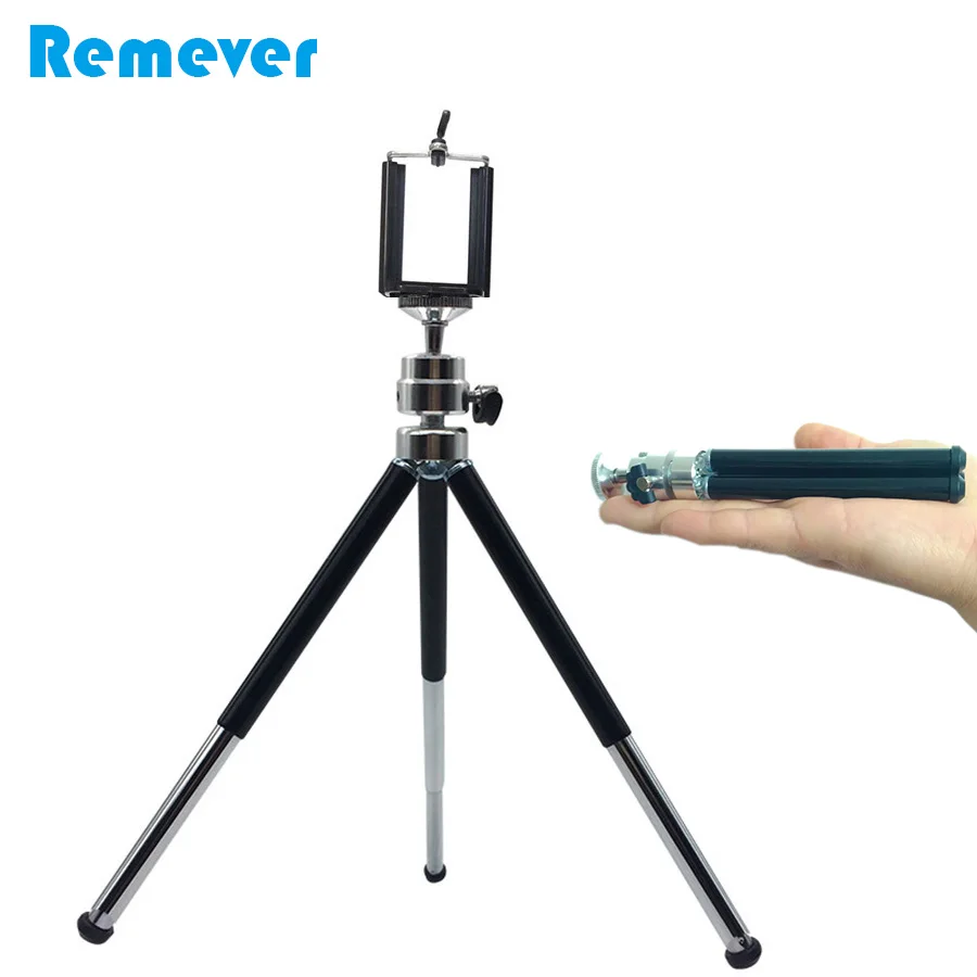 

Protable Metal Two sections extendable Mini Tripod with phone holder For Gopro DSLR Cameras IPhone 5 6 7 Samsung Xiaomi Huawei