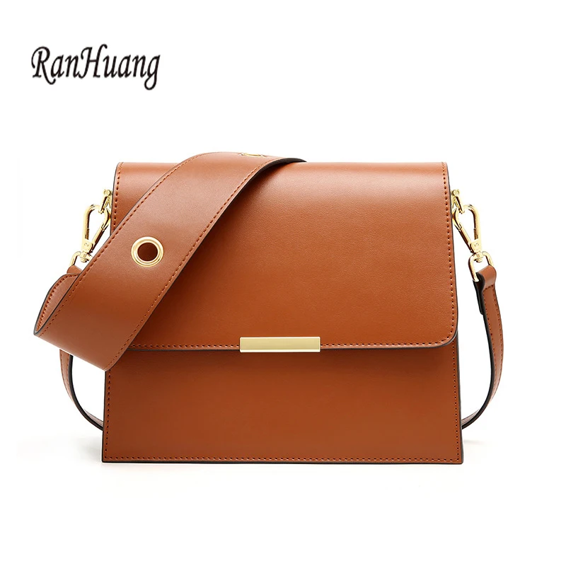 

RanHuang New 2019 Women Genuine Leather Shoulder Bags Fashion Flap High Quality Cow Leather Messenger Bags Women's Luxury Bags