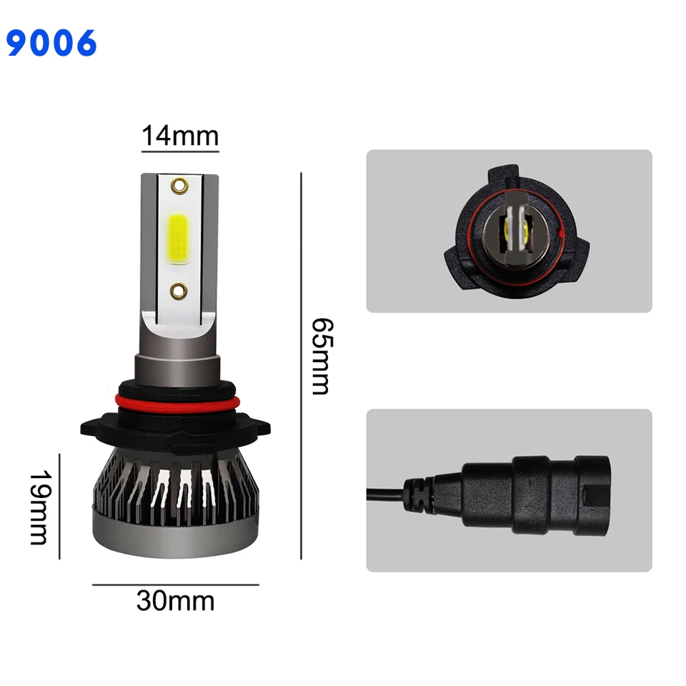 Plug& play авто светодиодный H4 H7 H11 H8 9006 9005 9012 H1 HB3 HB4 автомобильные лампы для передних фар 8000LM автомобилей лампы 6500 К 12 В