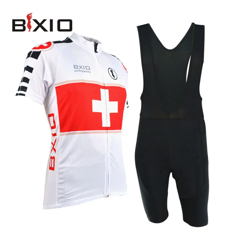 BXIO велосипедные наборы Ropa Ciclismo горный велосипед топ скорость Лето короткий рукав Горные Джерси Cyclisme одежда BX-0209W-001 - Цвет: With Bib