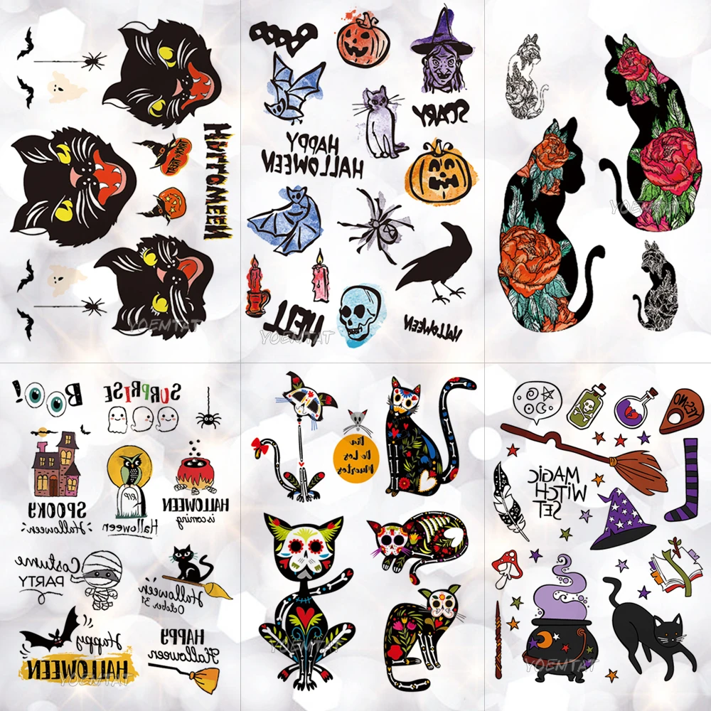 Buy Halloween Tattoos for Kids 10 Sheets 100 Temporary Kids Tattoos for  Halloween Decorations Trick or Treat Birthday Party Favors Ghosts Pumpkin  Tattoos Online at Lowest Price in Ubuy India B093GFBWKP