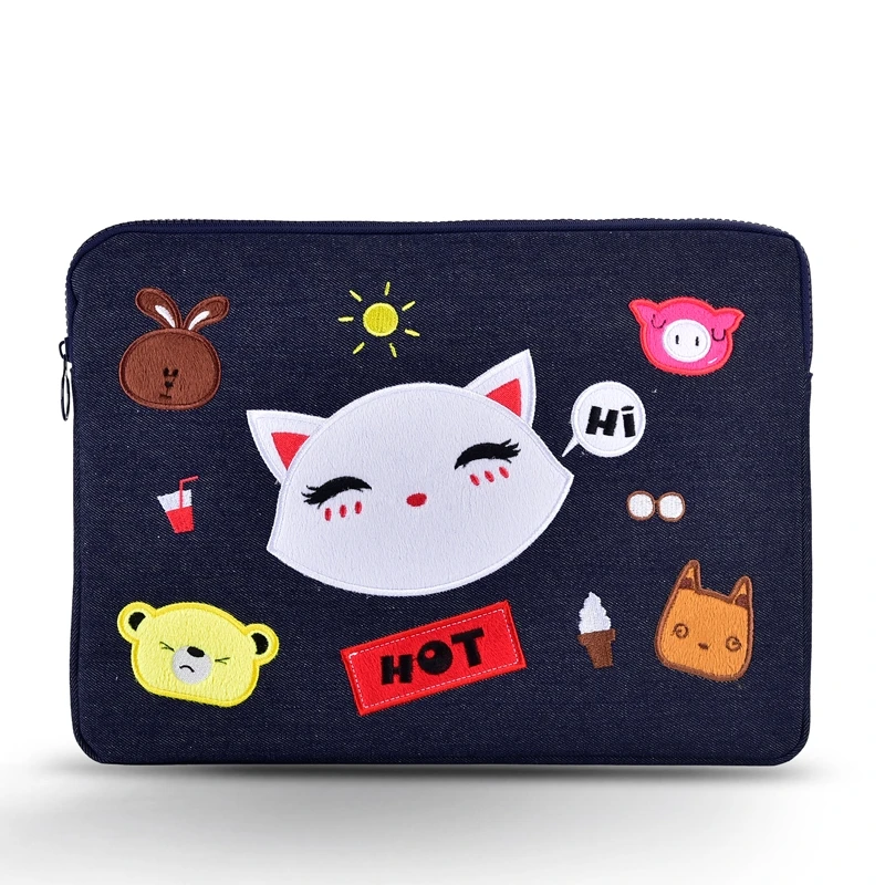 

11.6 12 13.3 inch Laptop Sleeve for Macbook Air Pro 11 12 13 Case Denim Cartoon Shockproof Waterproof Notebook Bag for Xiaomi