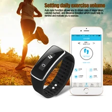 0.91 »oled силиконовые bluetooth V4.0 V5S Смарт часы браслет напоминание Шагомер трекер сна для IOS Android с USB кабель