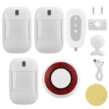 

Driveway Alert Sound Light Audible Visual Sensor Wireless Infrared Alarm System