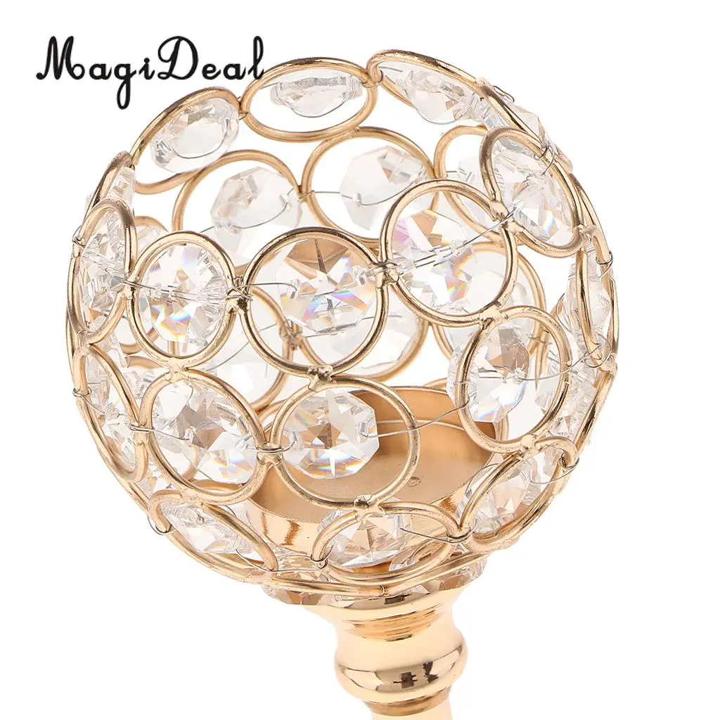 MagiDeal	 Mosaic Crystal Wedding Present Candlestick Candle Tea Light Holder Stand for Events Wedding Home Party Decor	